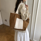 Cozy Sherpa Lined Tote Bag