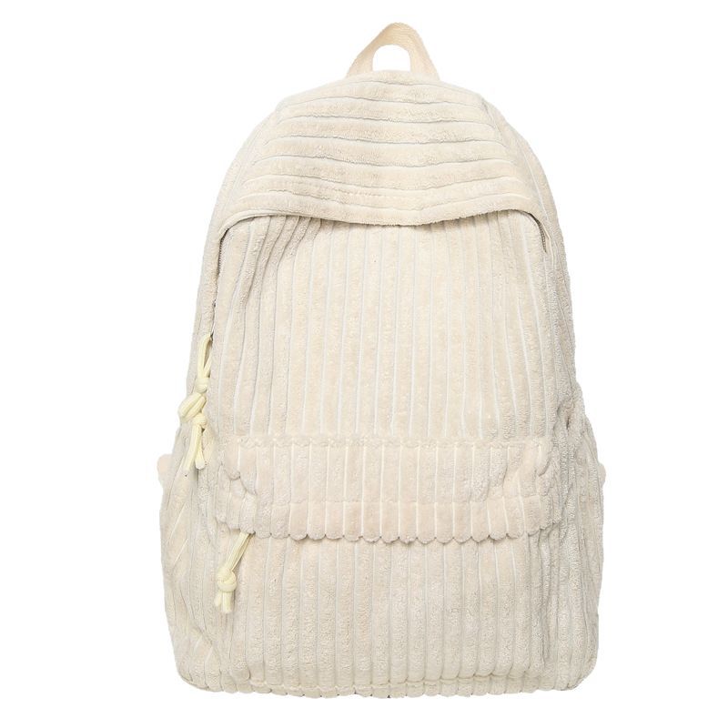 Textured Ribbed Casual Backpack