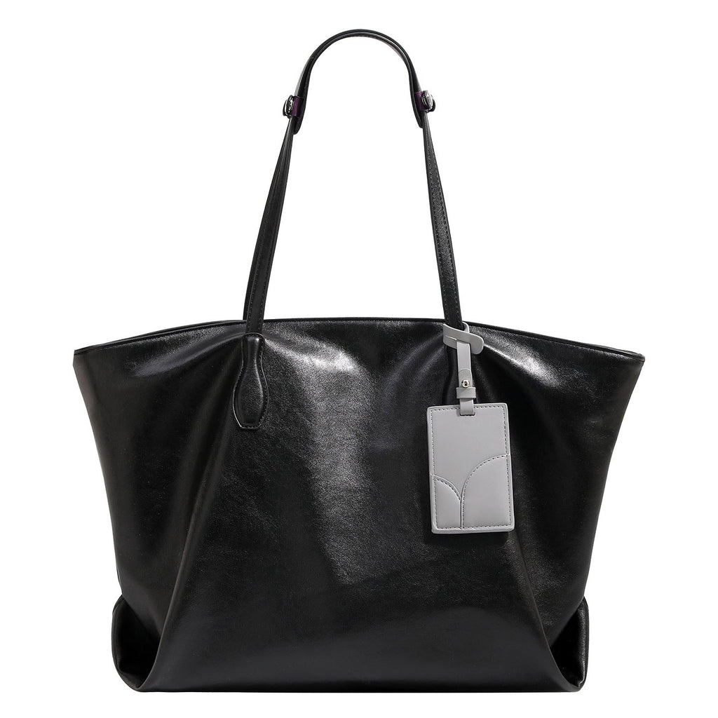 Women high-quality tote bag made of soft synthetic leather with textured design-https://detail.1688.com/offer/974801047470.html-Calm Wears-Chocolate-nothing-Calm Wears