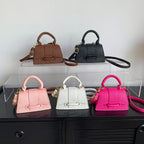 Women's mini handbag with textured leather and stylish closure