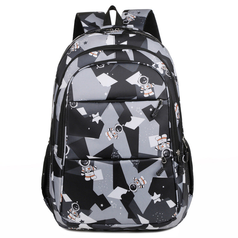 Fashionable school backpack with astronaut motif