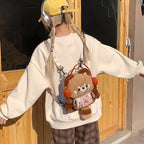 Plush Shoulder Bag in Bear Design