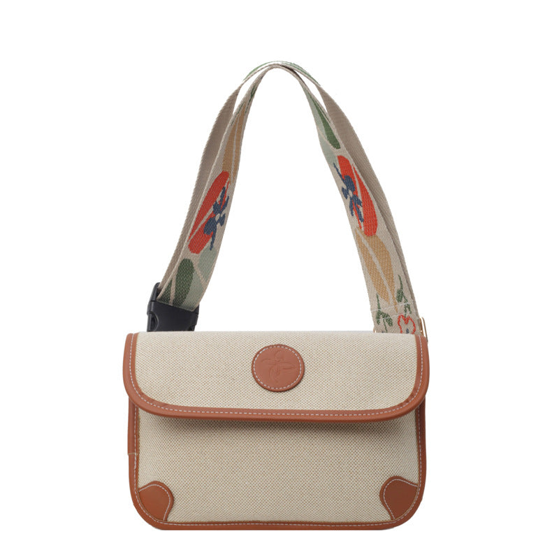 Floral Embroidered Messenger Bag