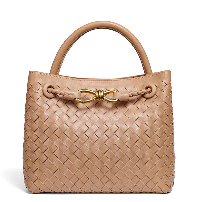 Elegant Braided Leather Tote