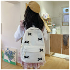 Backpack with Playful Ribbon Design