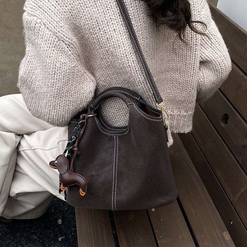 Women supple hobo bag with removable mini wallet