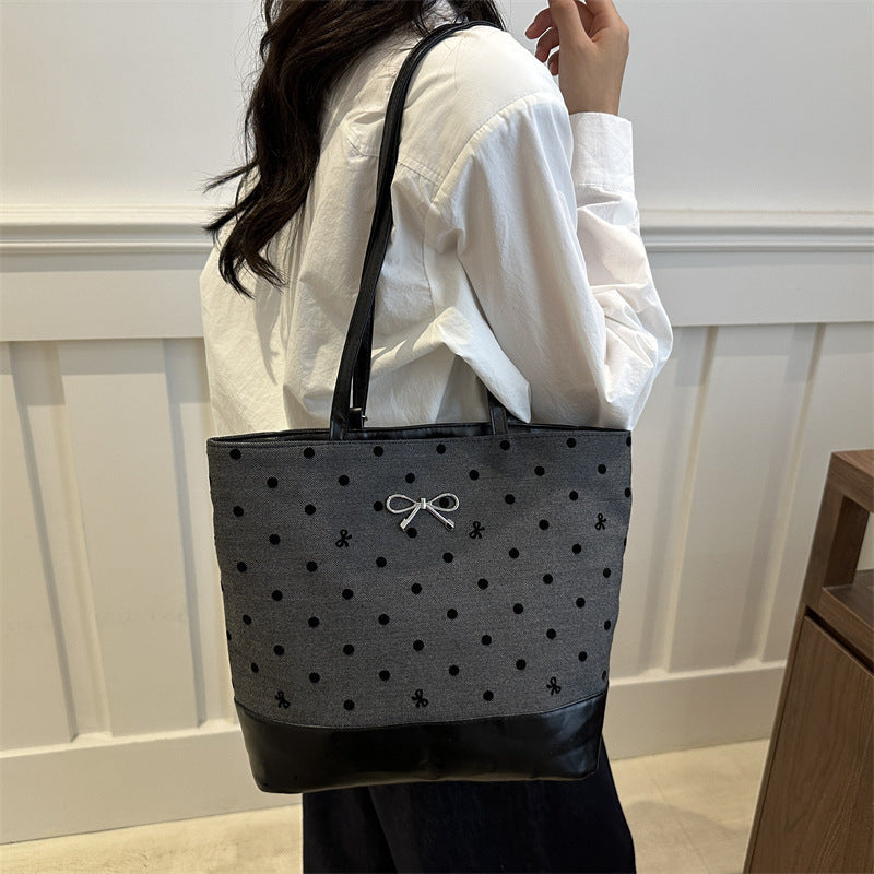Heart-Embellished Canvas Tote Bag
