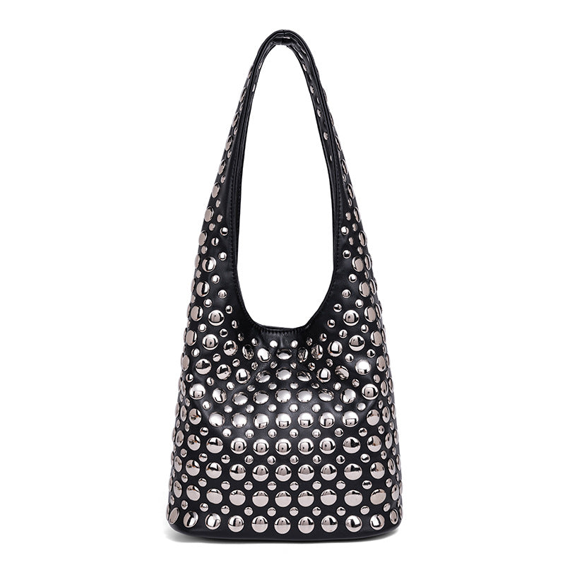 Studded Leather Shoulder Bag