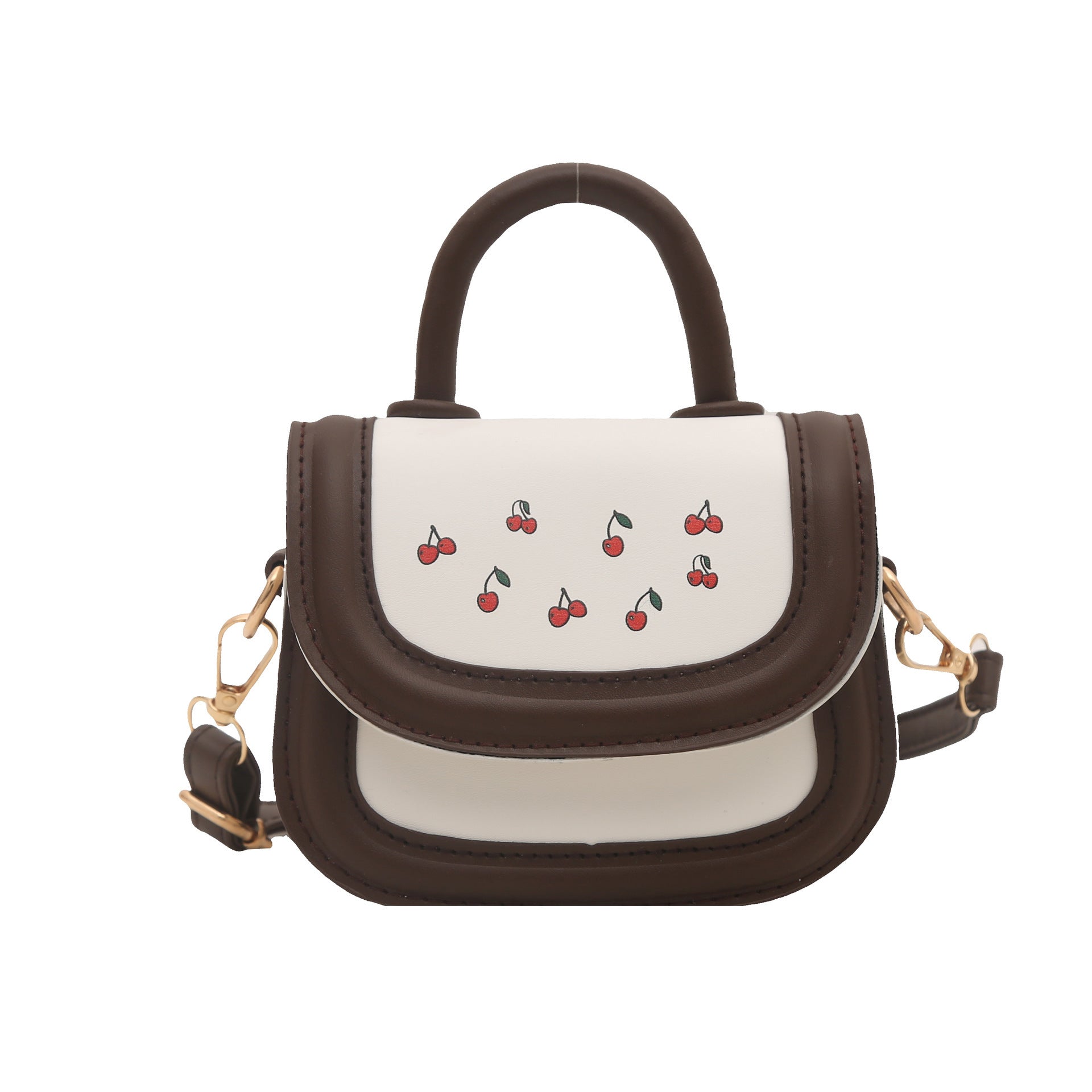 Ladies stylish mini handbag with fruity cherry motif-https://detail.1688.com/offer/1014477400963.html-Calm Wears-Braun-nothing-Calm Wears