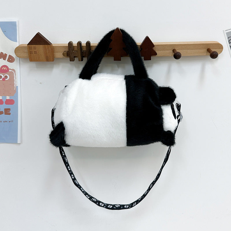 Plush Handbag in Panda Design