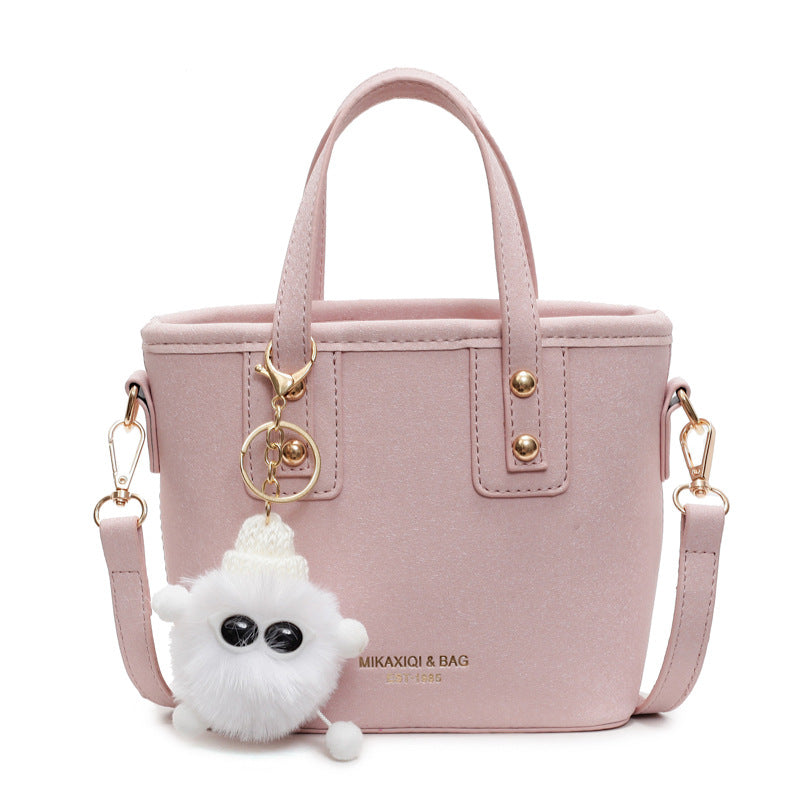 Women’s mini bag with detachable plush pendant
