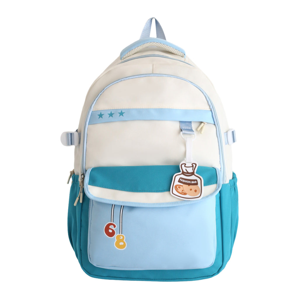 Leisure backpack with practical compartments