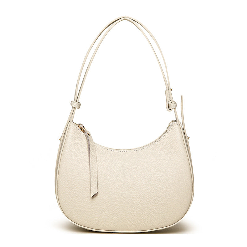 Stylish Pebbled Leather Hobo Bag