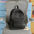 Casual Lightweight Backpack with Polka Dot Design