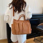 Corduroy Multi-Pocket Tote Bag