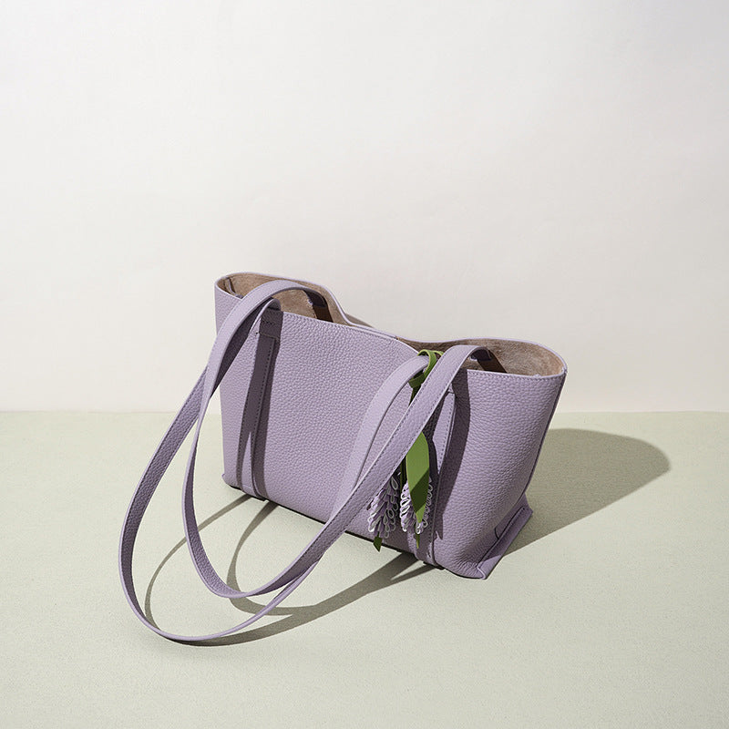 Ladies stylish tote bag with floral pendant-https://detail.1688.com/offer/1021056673078.html-Calm Wears-Lavender-29-Calm Wears