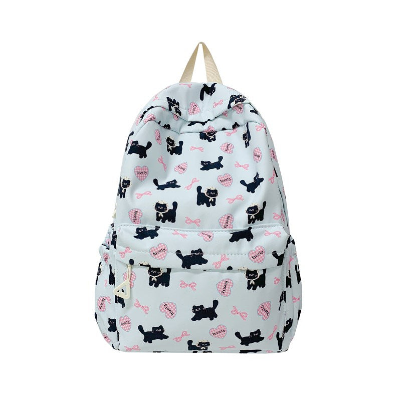 Playful backpack with cat design