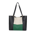 Versatile Color Block Tote Bag