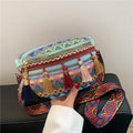 Colorful Embroidered Crossbody Bag