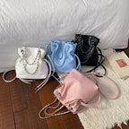 WoChic Slouchy Leather Bucket Bag