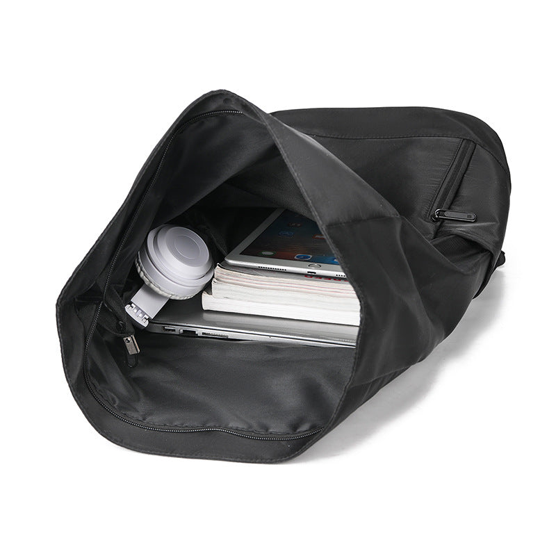 Urban Backpack with Modern Fold Closure and Versatile Compartments
