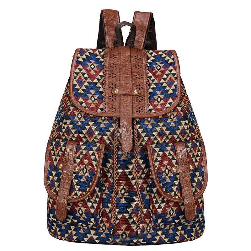 Bohemian Ethnic Print Backpack