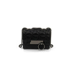 Women's clutch bag with elegant quilting and fine chain strap