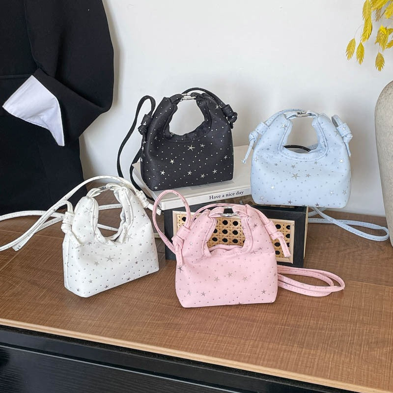 Women's Mini Crossbody Bag with Star Pattern