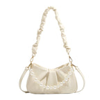 Elegant Pearl-Accent Sling Bag