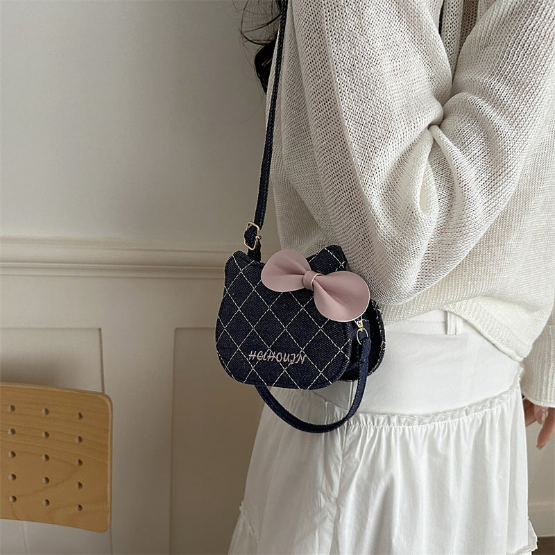 Women's Mini Handbag with Chic Bow Accent