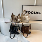 Women's shoulder bag made of high-quality synthetic leather with playful charm-https://detail.1688.com/offer/807384514793.html-Calm Wears-White-Size: One Size-Calm Wears