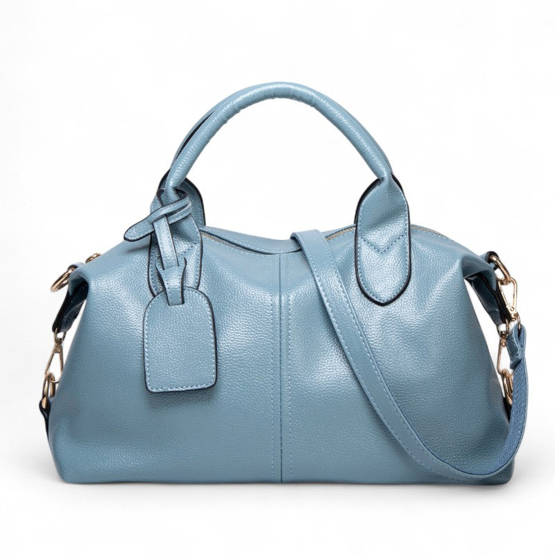 Textured Leather Shoulder Handbag-dione couture20260420-Calm Wears-Blue-Calm Wears