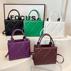 WoQuilted Faux Leather Handheld Tote
