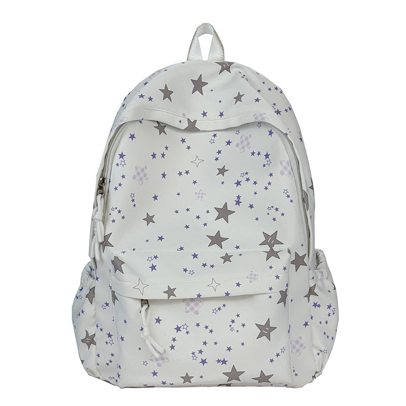 Casual Star-Patterned Backpack