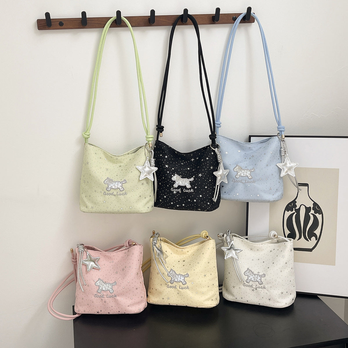 WoCasual Star-Print Crossbody Bag