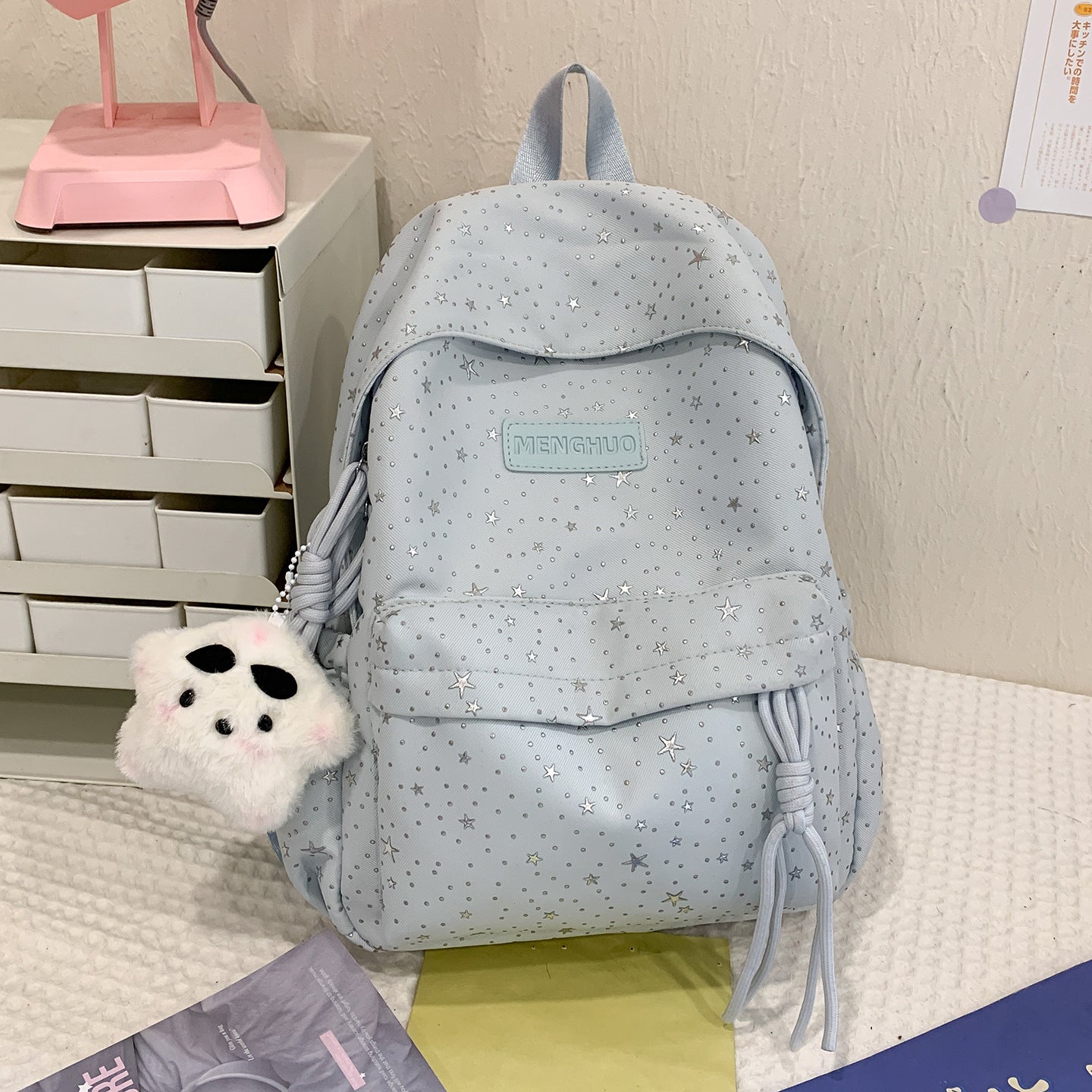 Star-Print Casual School Backpack-https://detail.1688.com/offer/1033679379725.html-Calm Wears-Blue-Calm Wears