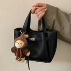 Women’s Mini Handbag with Cute Plush Pendant