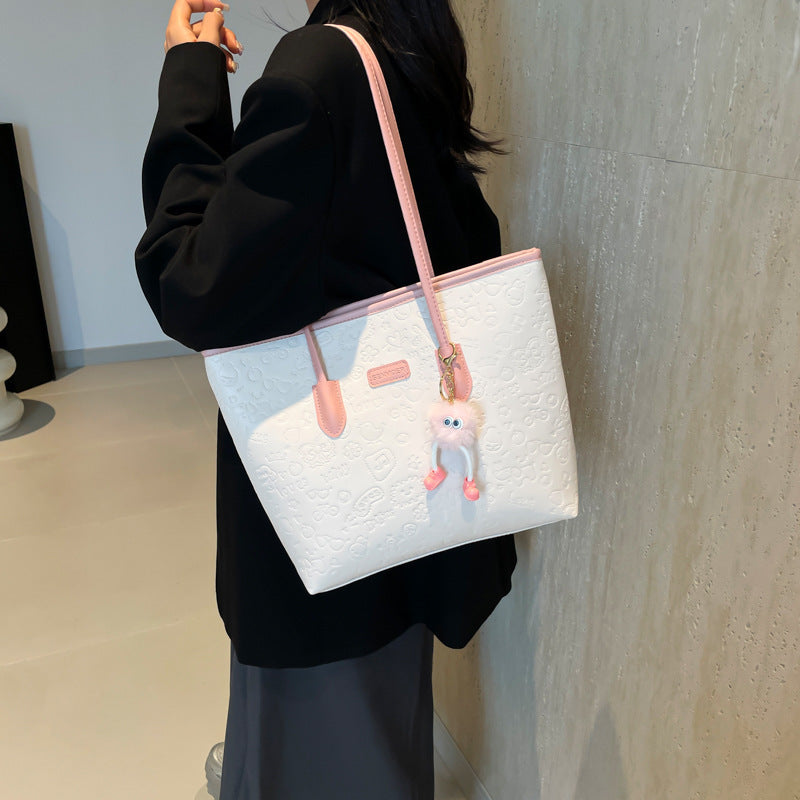 Women structured tote bag-https://detail.1688.com/offer/848972362102.html-Calm Wears-Khaki-Size: With pendant-Calm Wears