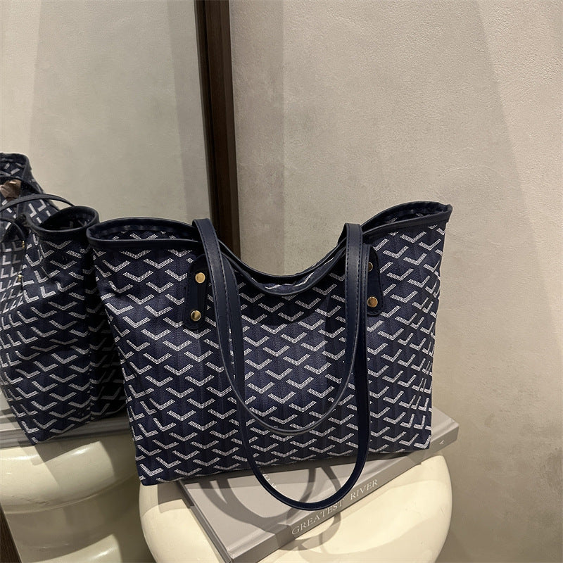 Women's stylish tote bag with fashionable pattern-https://detail.1688.com/offer/931550100460.html-Calm Wears-Blue-nothing-Calm Wears