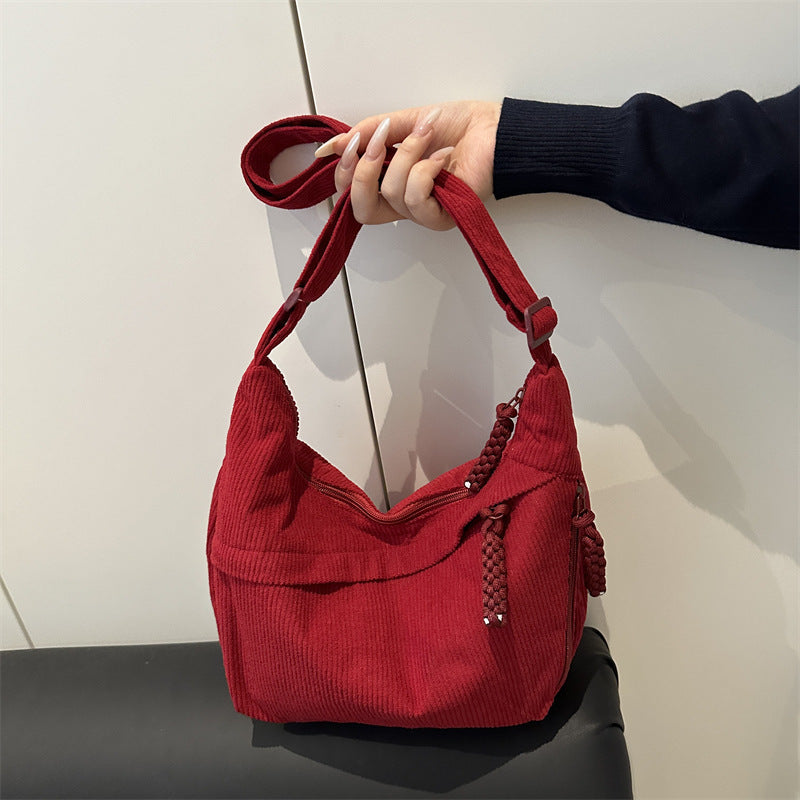 Eco-Friendly Ribbed Crossbody Bag
