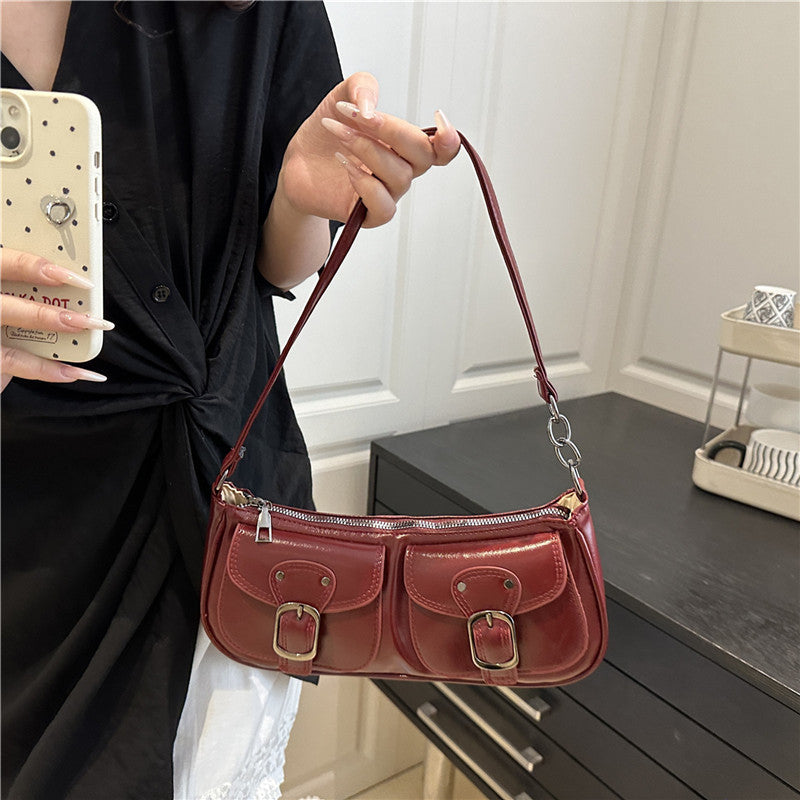 Stylish Dual Pocket Shoulder Bag