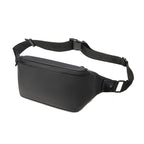 Waist bag made of water-repellent material with ergonomic design