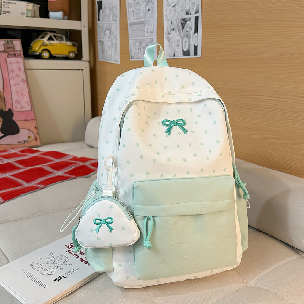 Playful Bow-Embellished Backpack