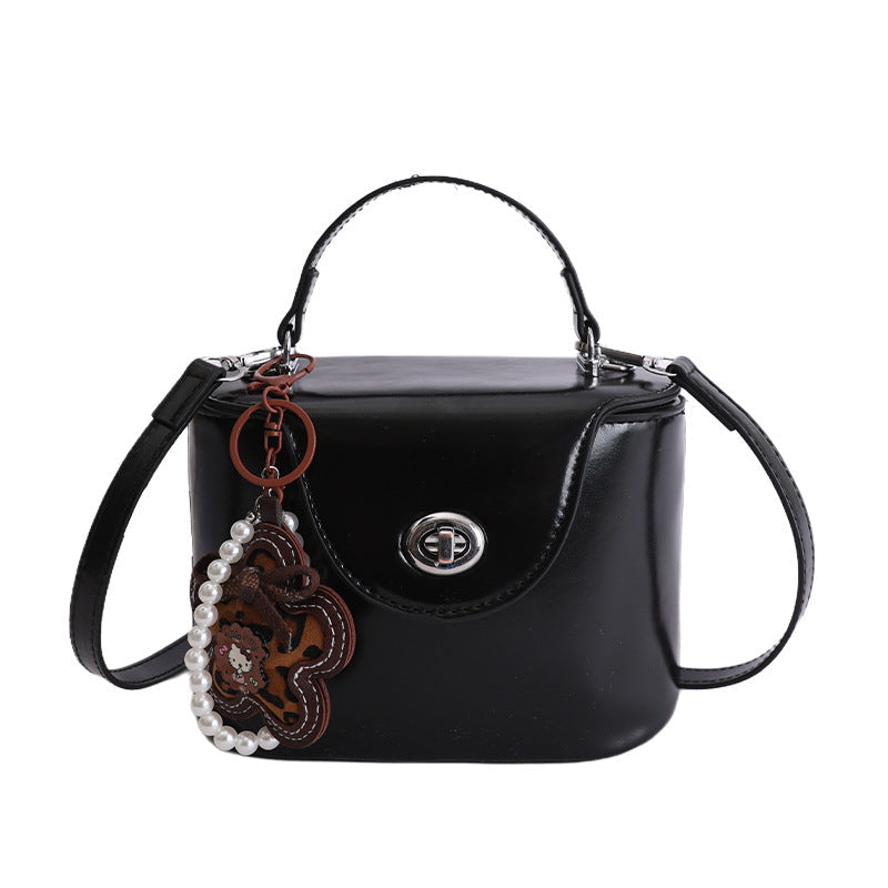 Ladies elegant mini handbag with stylish charm-https://detail.1688.com/offer/1015168371239.html-Calm Wears-Black-Size: without pendant-Calm Wears