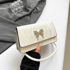 WoChic Designer Handbag with Butterfly Accent