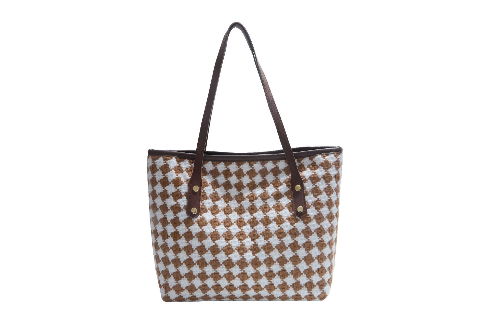 Ladies stylish tote bag-https://detail.1688.com/offer/999300281534.html-Calm Wears-Coffee-Size: piece-Calm Wears