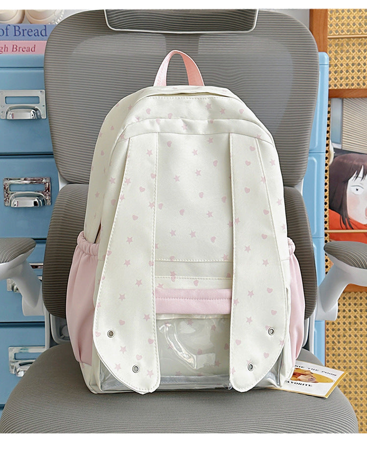 Comfortable Star-Printed School Backpack-https://detail.1688.com/offer/1064754018556.html-Calm Wears-Pink-Calm Wears