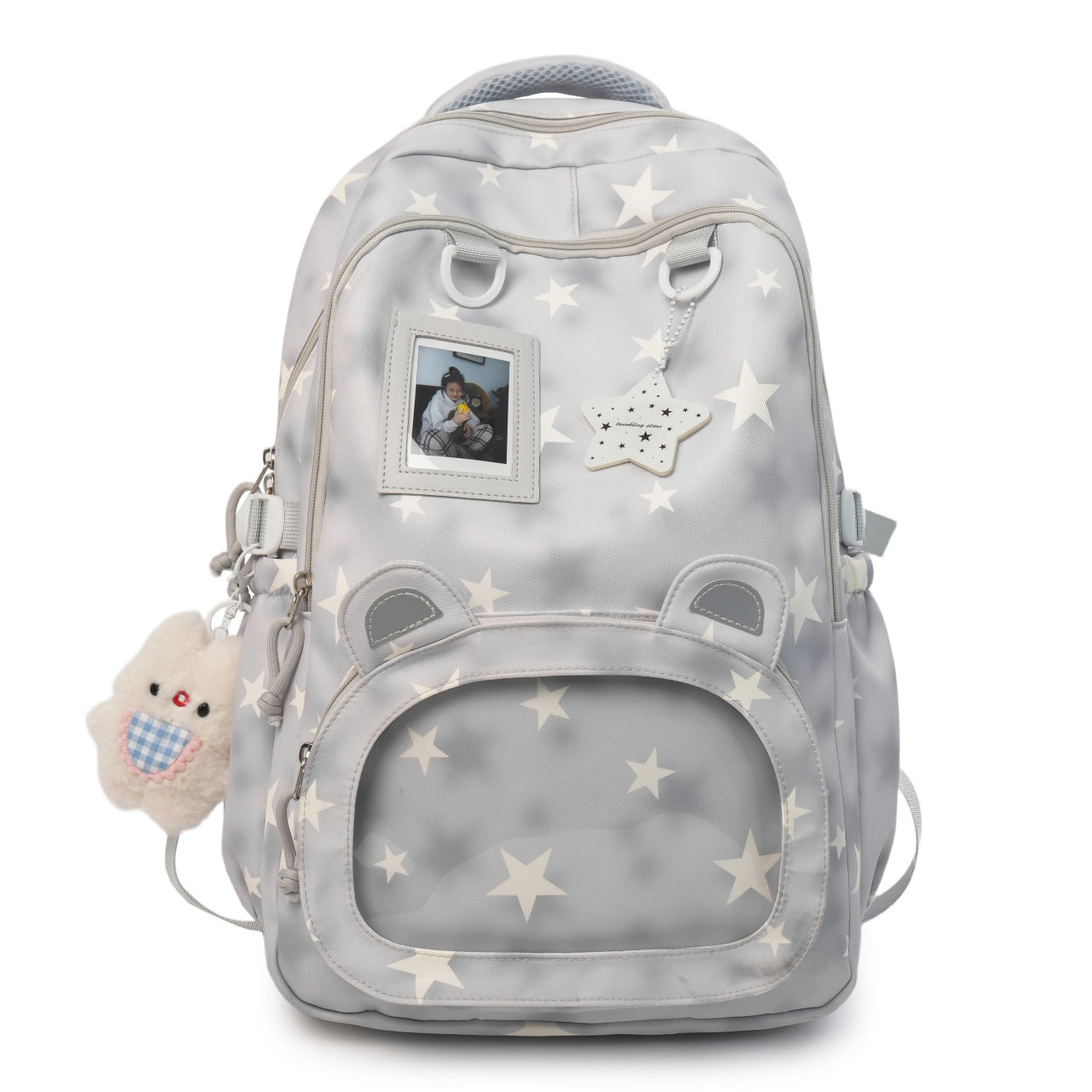 Children's Starry-Themed Plush Ear Backpack
