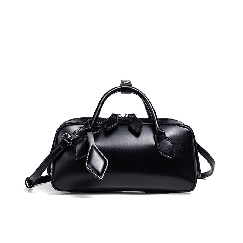 Structured Leather Mini Satchel