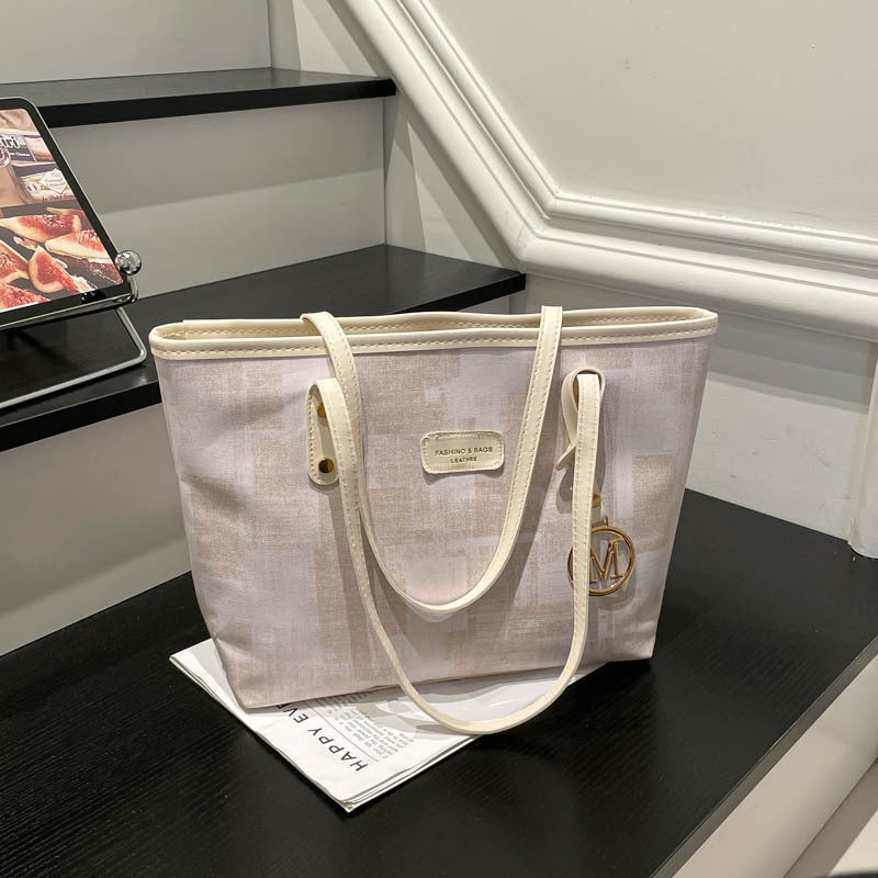 Women's stylish tote bag with textured design and elegant details-https://detail.1688.com/offer/1052809172391.html-Calm Wears-White-nothing-Calm Wears